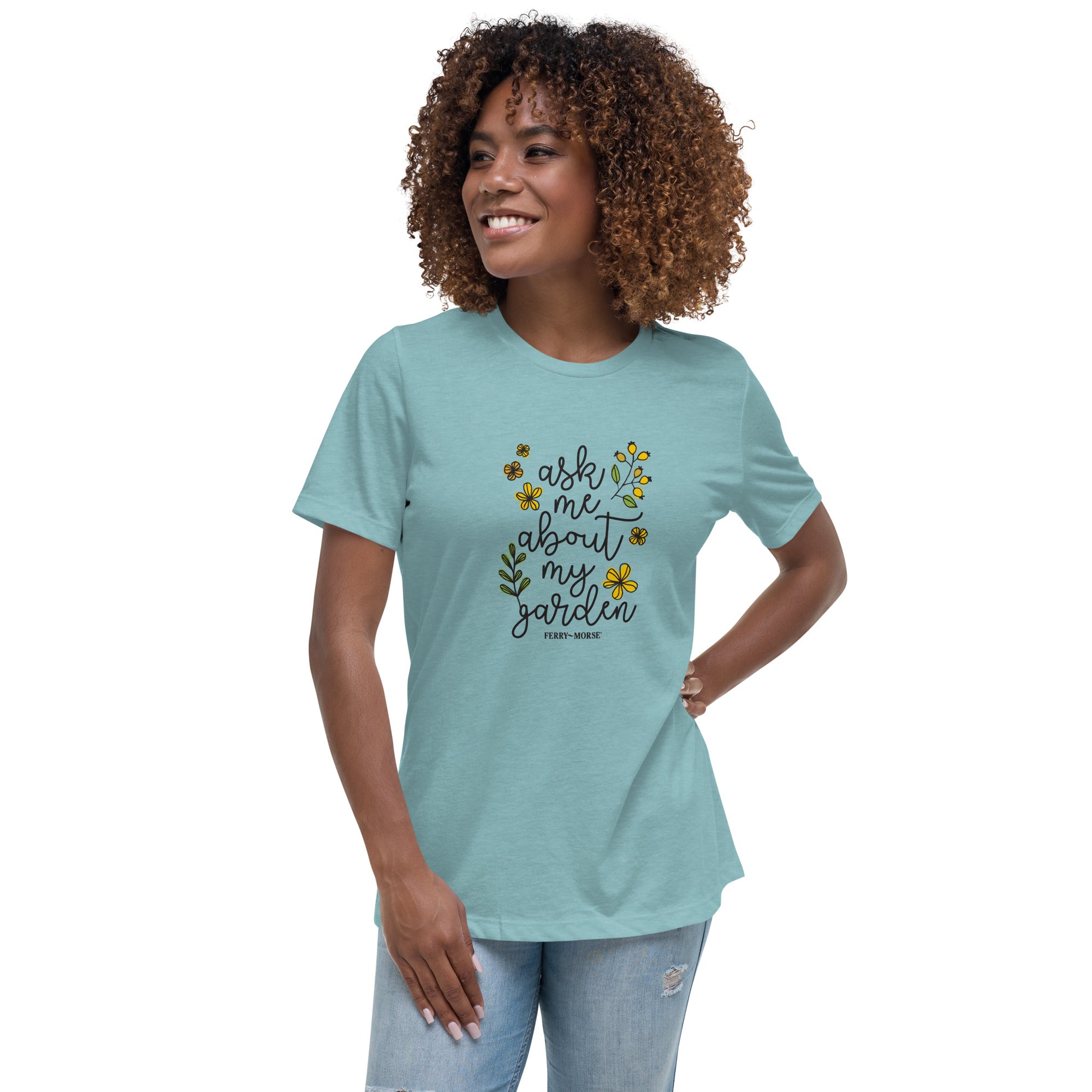 Ask me about my garden blue lagoon shirt